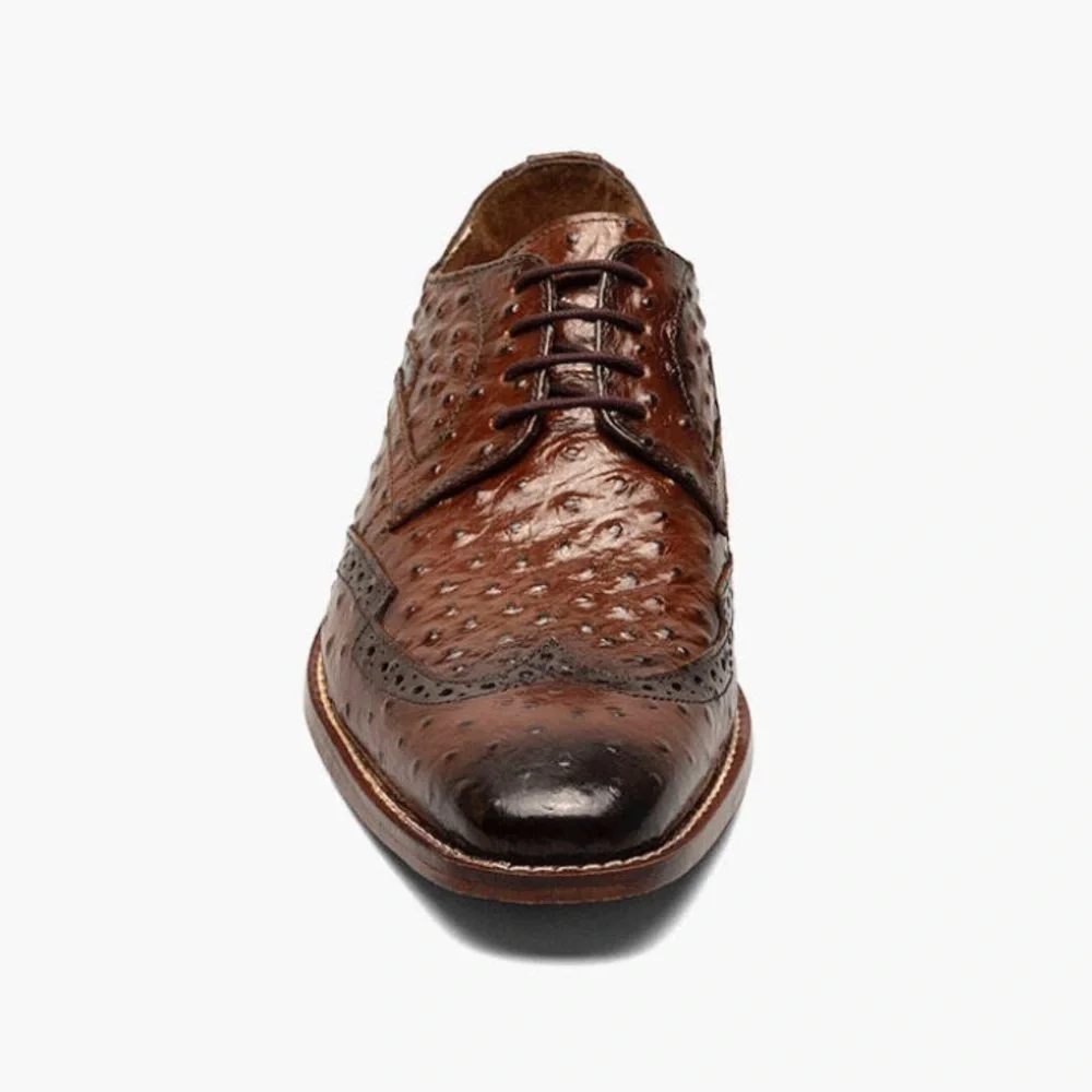 Stacy Adams Shoes - GENNARO Wingtip Oxford Men’s Size 7.5 Cognac NEW